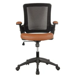 Techni Mobili Ergonomic Mesh Mid-Back Task Chair, Brown