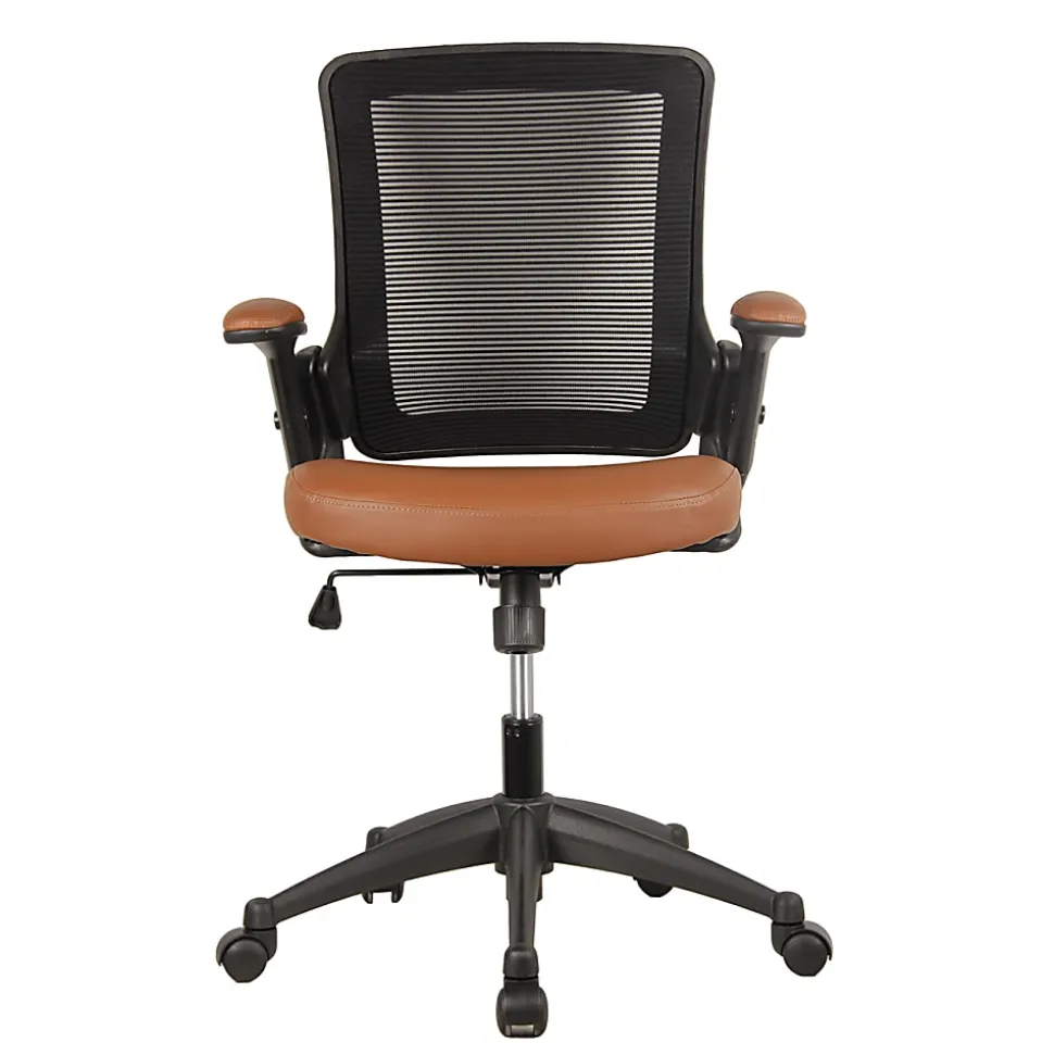 Techni Mobili Ergonomic Mesh Mid-Back Task Chair, Brown