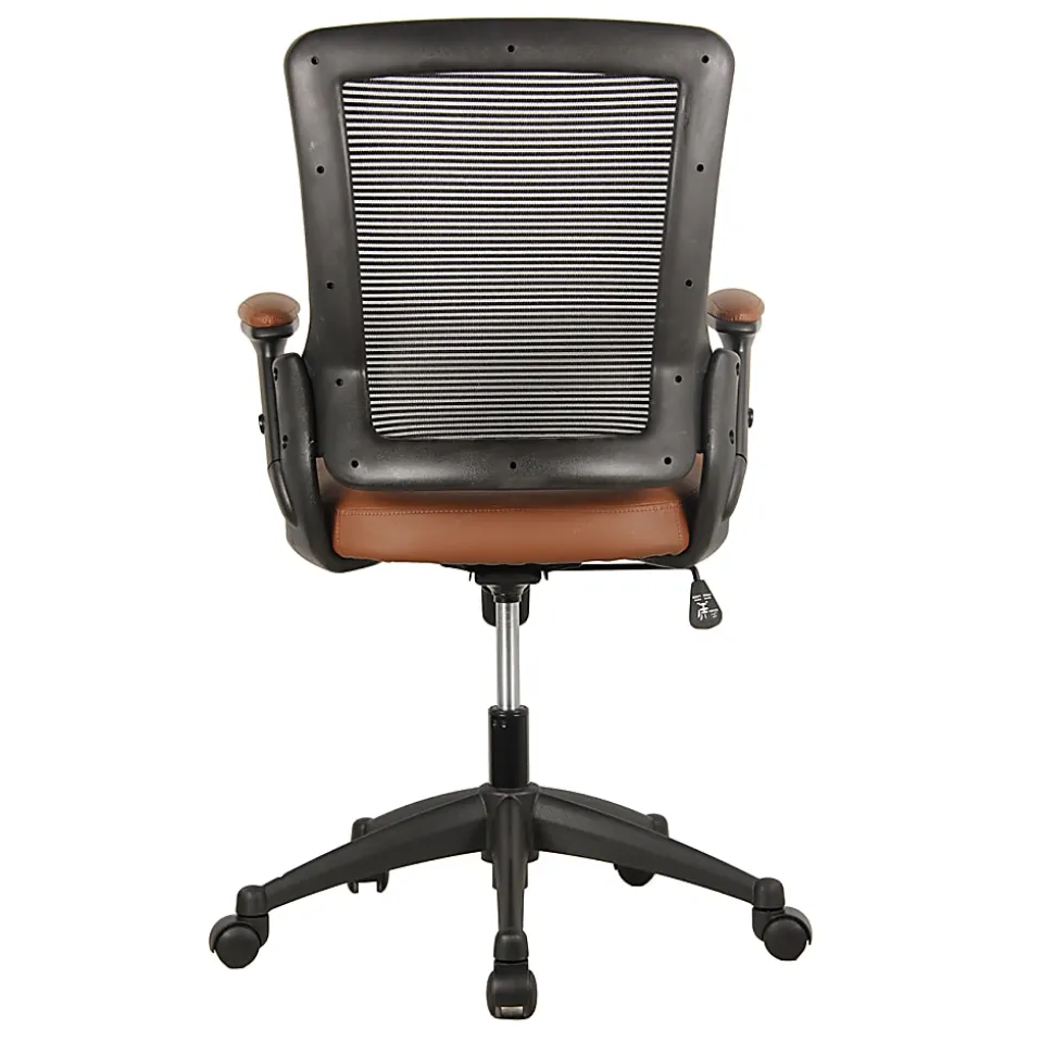 Techni Mobili Ergonomic Mesh Mid-Back Task Chair, Brown