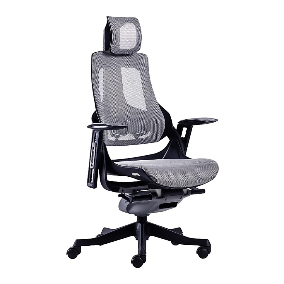 Techni Mobili Ergonomic Mesh High-Back Executive Office Chair, Gray, RTA1818CGRY