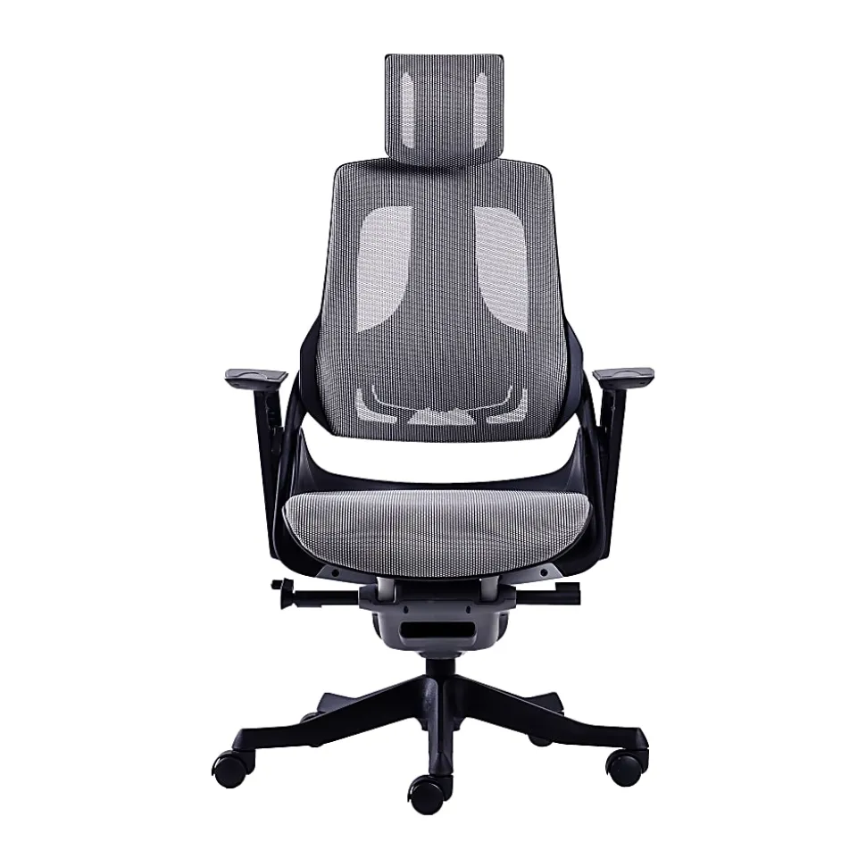 Techni Mobili Ergonomic Mesh High-Back Executive Office Chair, Gray, RTA1818CGRY