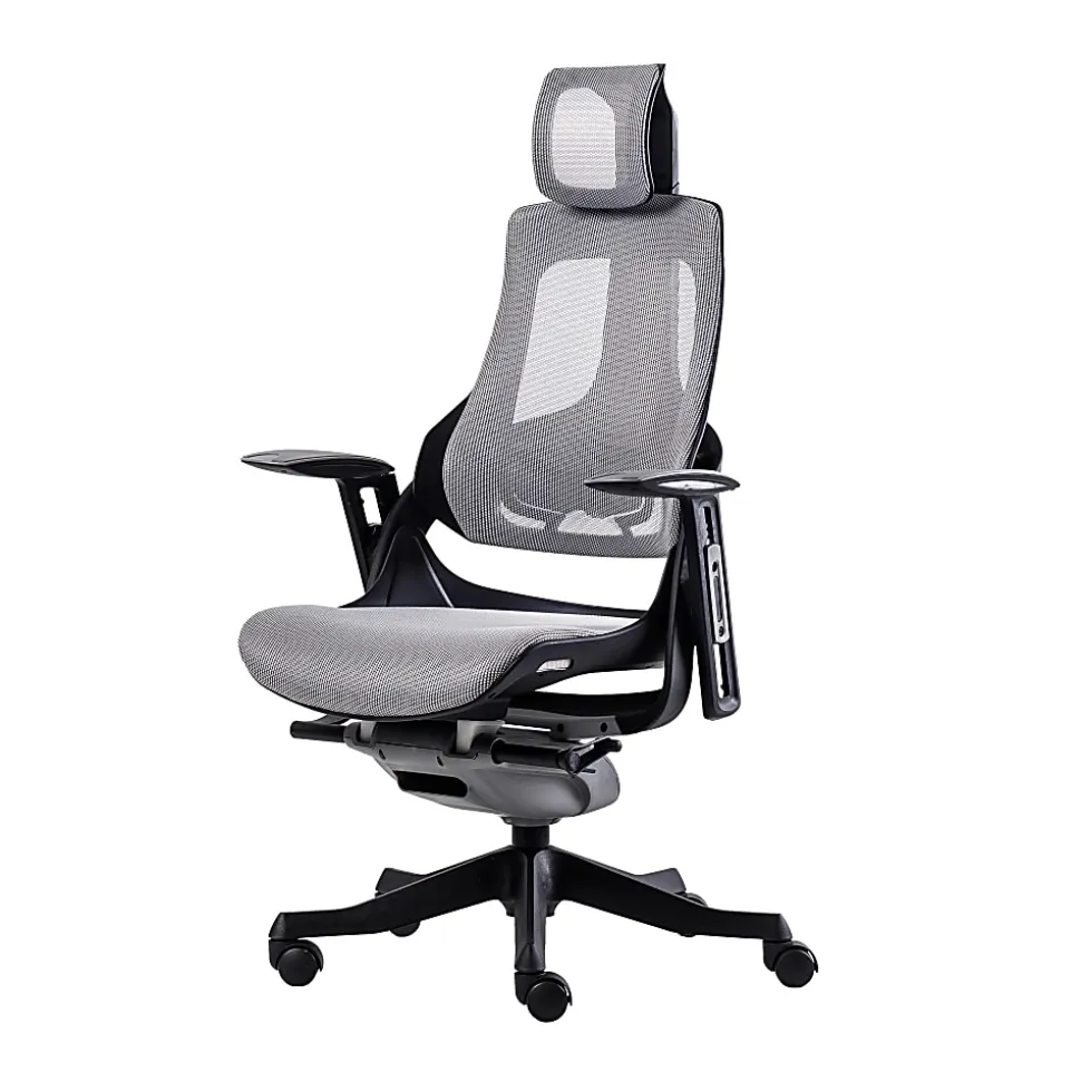 Techni Mobili Ergonomic Mesh High-Back Executive Office Chair, Gray, RTA1818CGRY