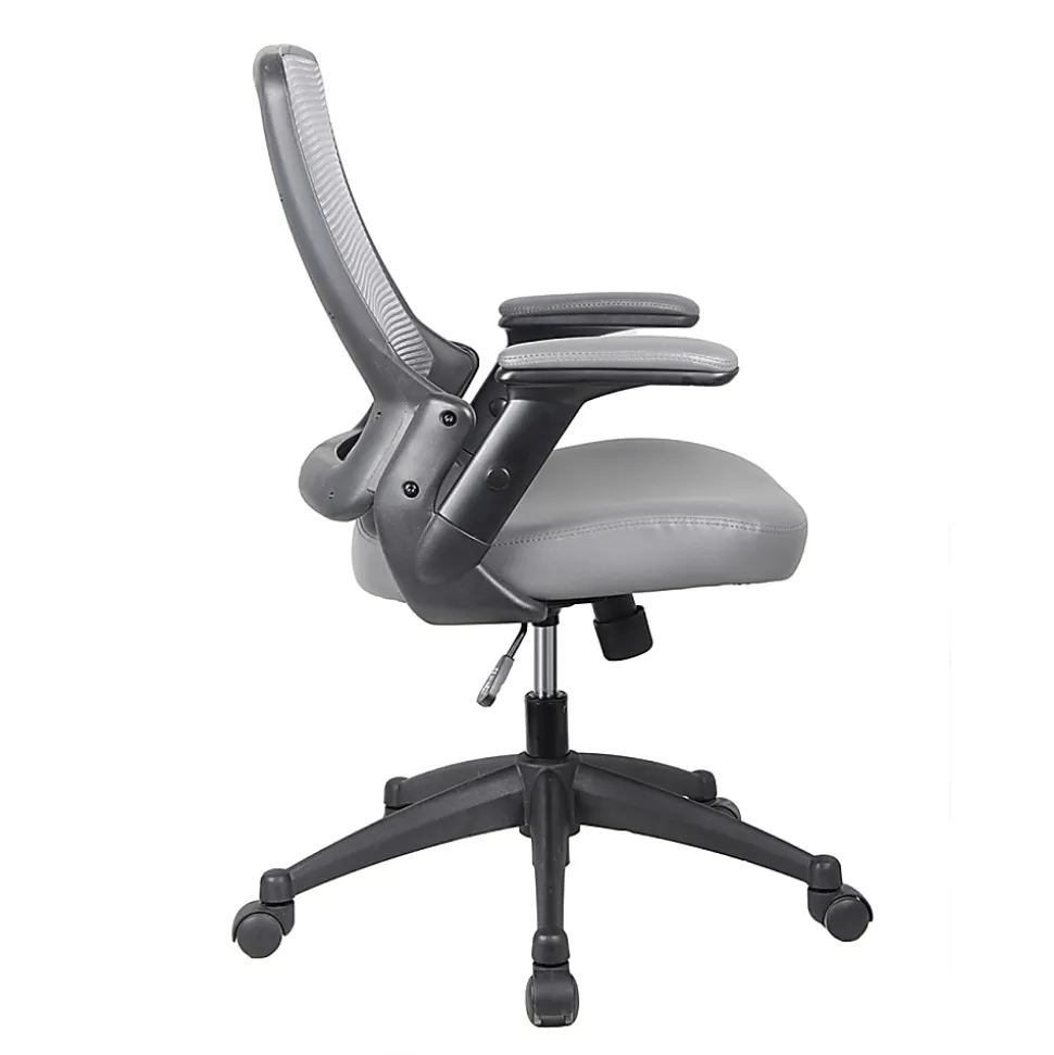 Techni Mobili Ergonomic Mesh Mid-Back Task Chair, Gray