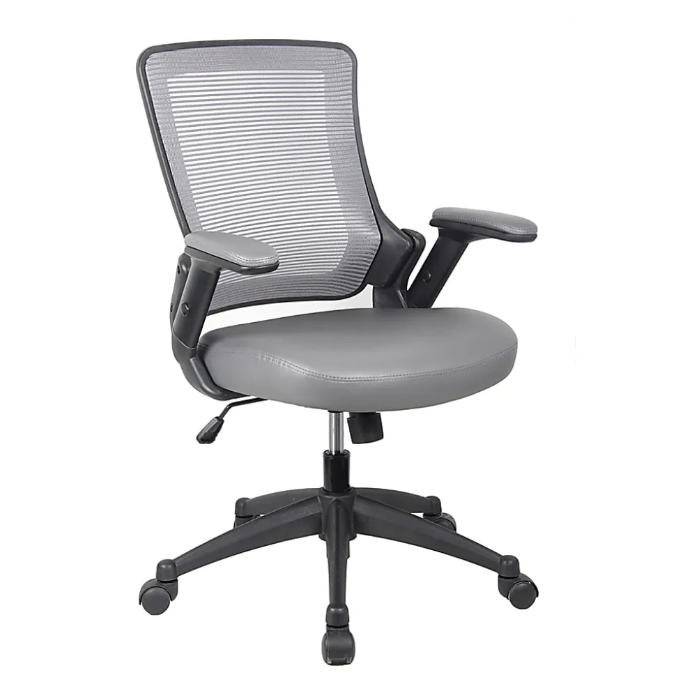 Techni Mobili Ergonomic Mesh Mid-Back Task Chair, Gray