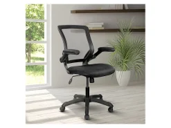 Techni Mobili Ergonomic Mesh High-Back Task Chair, Black