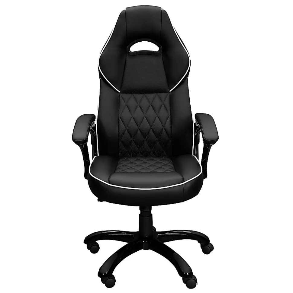 Techni Mobili High-Back Executive Sport Race Office Chair, Black, Total Qty 1