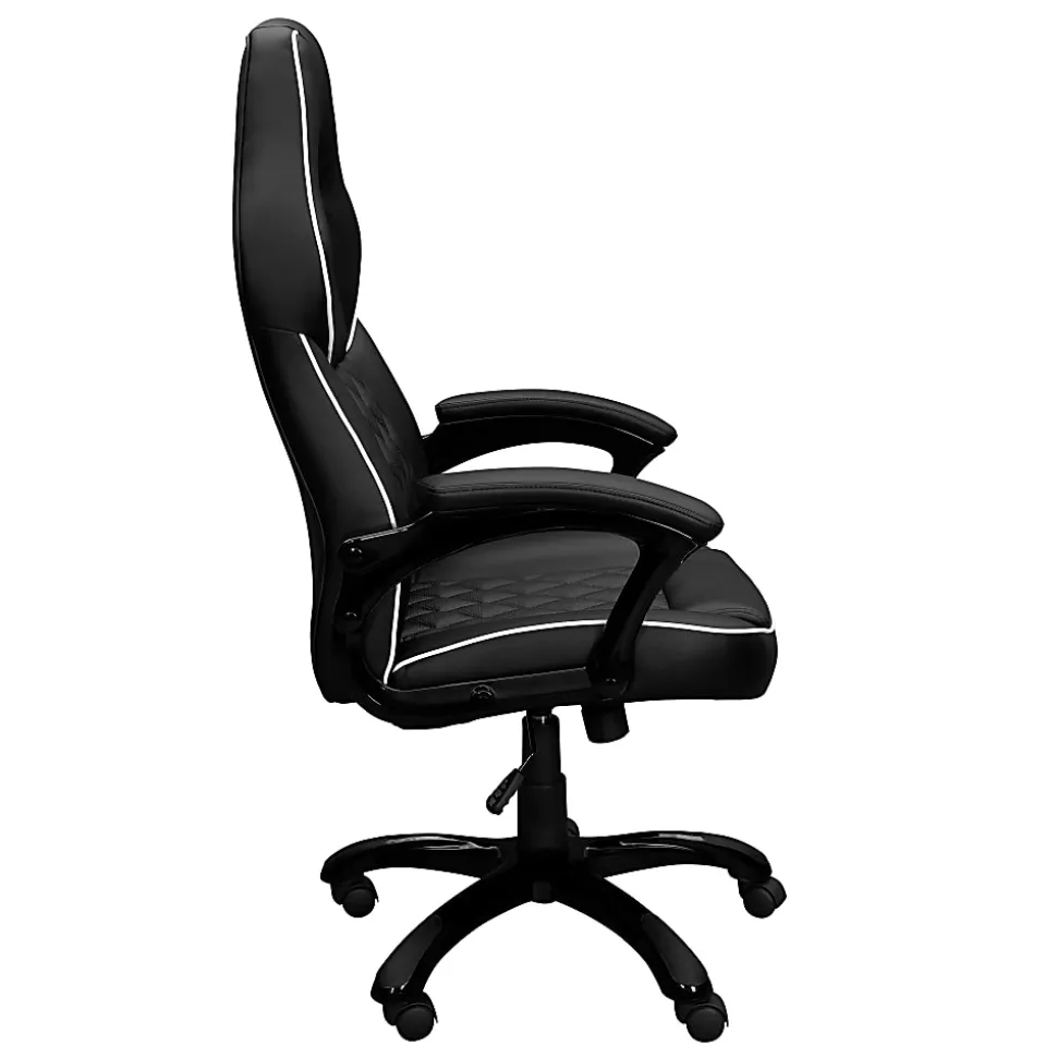 Techni Mobili High-Back Executive Sport Race Office Chair, Black, Total Qty 1