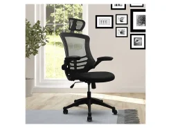 Techni Mobili Modern Ergonomic Mesh High-Back Executive Office Chair, Black, Total Qty 1