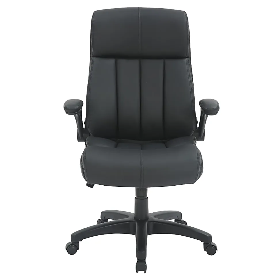 Techni Mobili RTA-4902-BK Faux Leather Executive Office Chair, Black