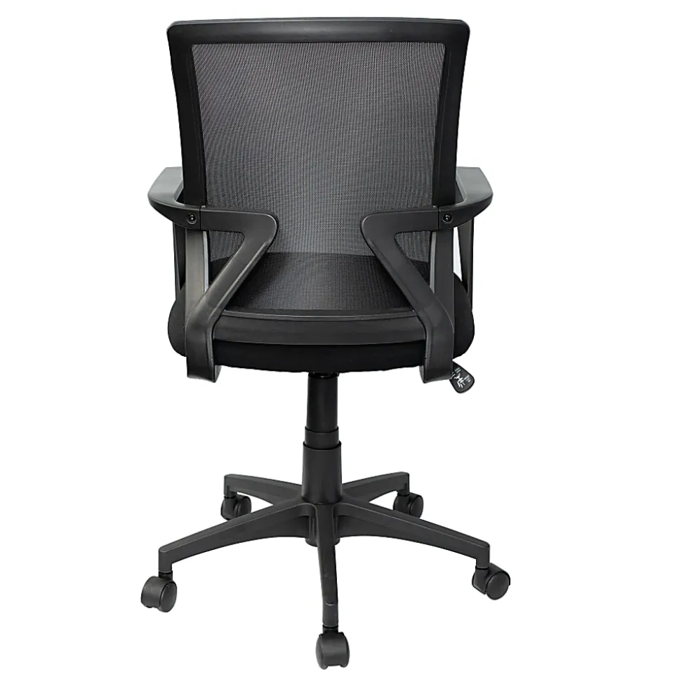 Techni Mobili RTA-2026C-BK Mesh Task Chair, Black, Lumbar & Tilt