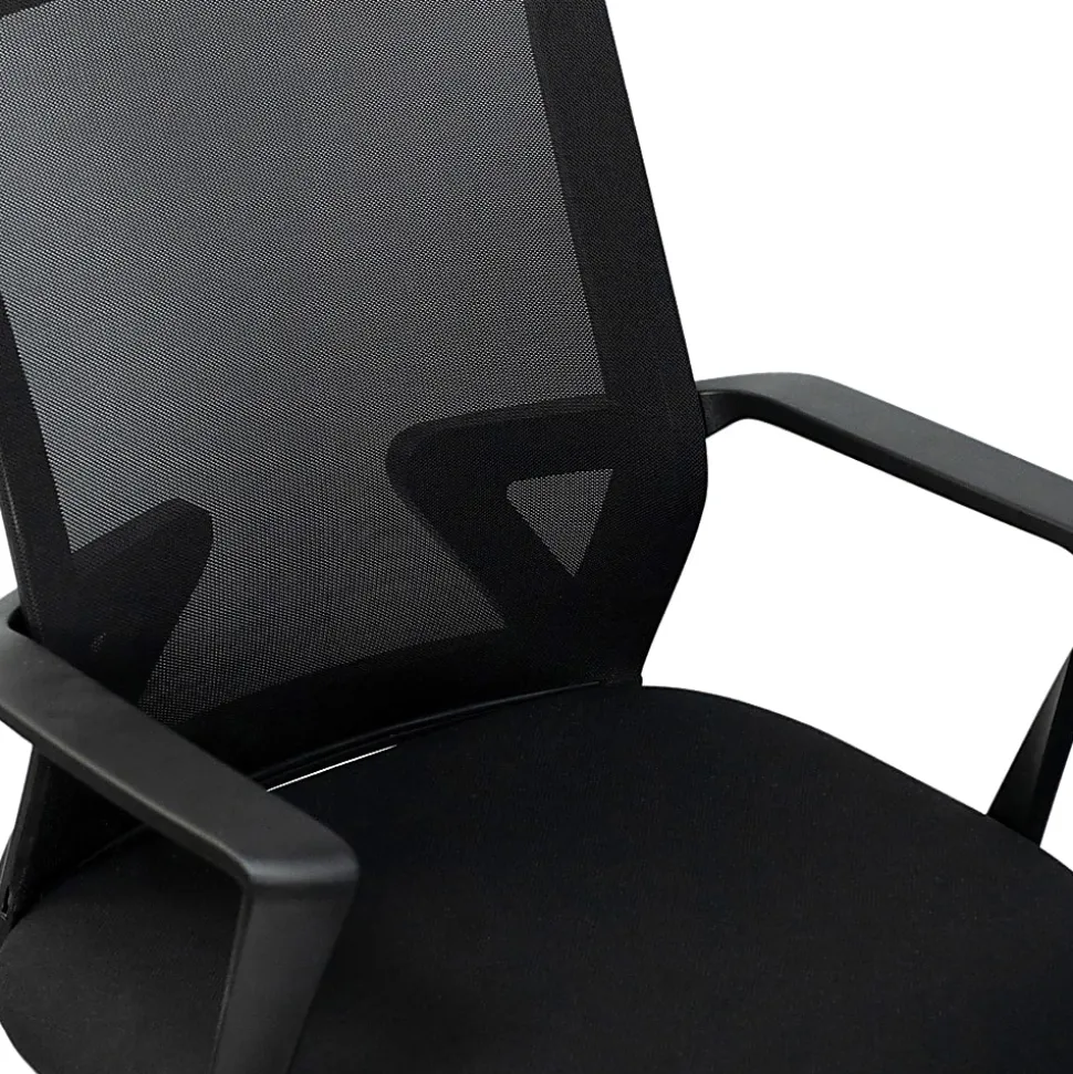 Techni Mobili RTA-2026C-BK Mesh Task Chair, Black, Lumbar & Tilt