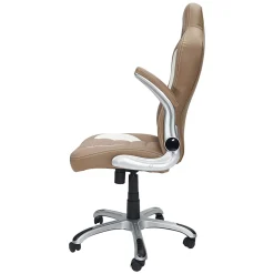 Techni Mobili RTA-3527-CM Faux Leather High-Back Executive Office Chair, Camel
