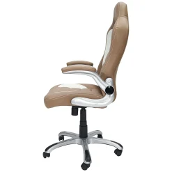Techni Mobili RTA-3527-CM Faux Leather High-Back Executive Office Chair, Camel
