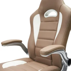 Techni Mobili RTA-3527-CM Faux Leather High-Back Executive Office Chair, Camel
