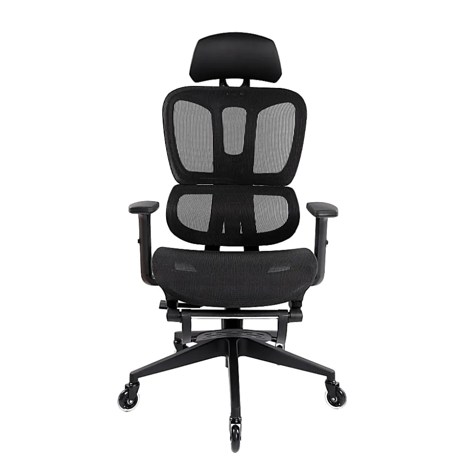 Techni Mobili Ultimate Reclining Ergonomic Mesh High-Back Task Chair, Black, Total Qty 1