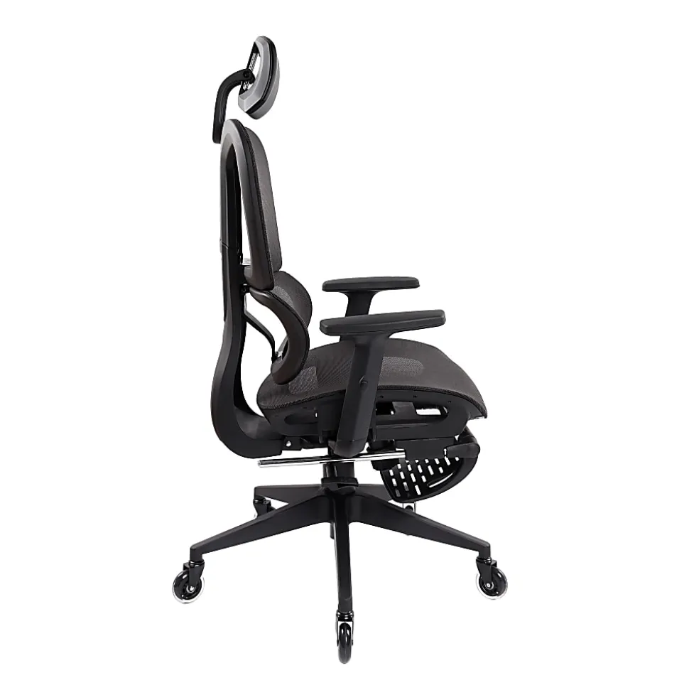 Techni Mobili Ultimate Reclining Ergonomic Mesh High-Back Task Chair, Black, Total Qty 1
