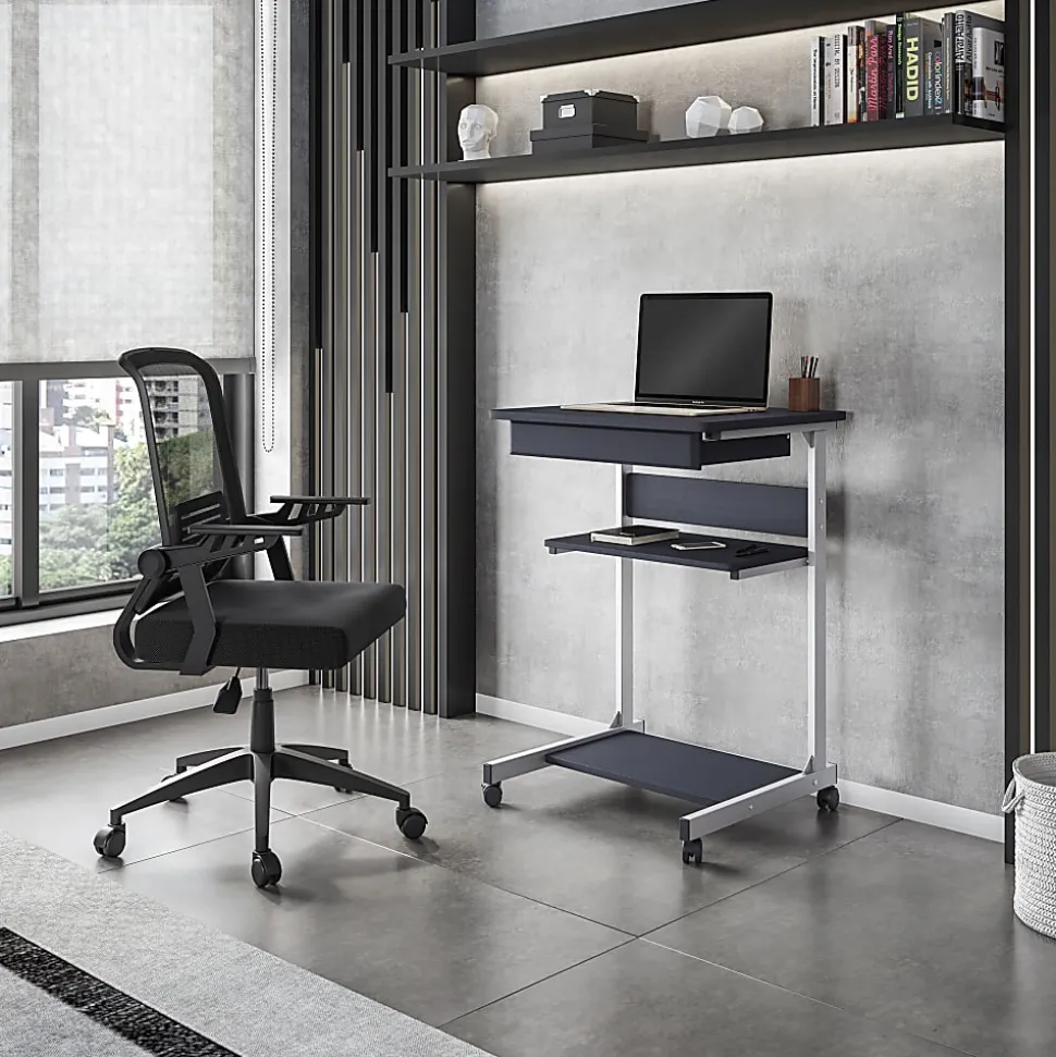 Techni Mobili 22"W Laptop Table Standing Desk, Graphite