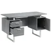 Techni Mobili 52"W Modern Computer Desk With Storage, Gray
