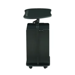 Techni Mobili 24”W Sit-to-Stand Rolling Adjustable Height Laptop Cart Standing Desk With Storage, Black, Total Qty 1