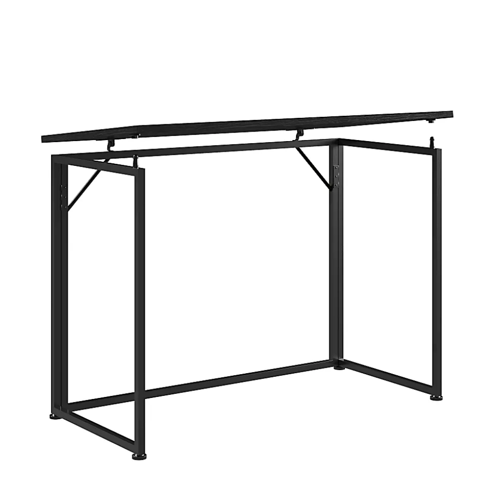 Techni Mobili 40"W Space-Saving Folding Writing Desk, Black, Total Qty 1