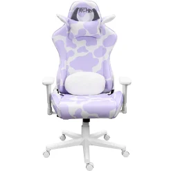 Techni Sport Cow Series Ergonomic Fabric Computer Gaming Chair, Lavender