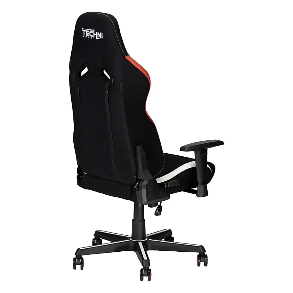 Techni Sport Echo 2.0 Ergonomic Fabric Computer Gaming Chair, Red/Black