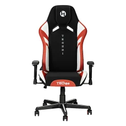 Techni Sport Echo 2.0 Ergonomic Fabric Computer Gaming Chair, Red/Black