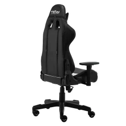 Techni Sport Ergonomic Faux Leather Computer Gaming Chair, White/Black