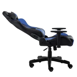 Techni Sport Ergonomic Faux Leather Computer Gaming Chair, Black/Blue