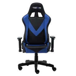 Techni Sport Ergonomic Faux Leather Computer Gaming Chair, Black/Blue