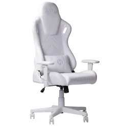 Techni Sport Ergonomic Velvet Computer Gaming Chair, White