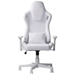Techni Sport Ergonomic Velvet Computer Gaming Chair, White
