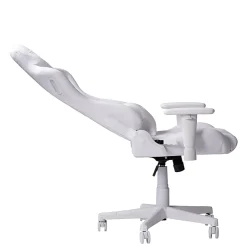 Techni Sport Ergonomic Velvet Computer Gaming Chair, White