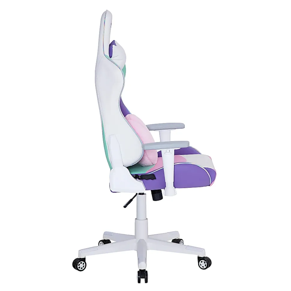 Techni Sport Kawaii Ergonomic Faux Leather Computer Gaming Chair, Multicolor