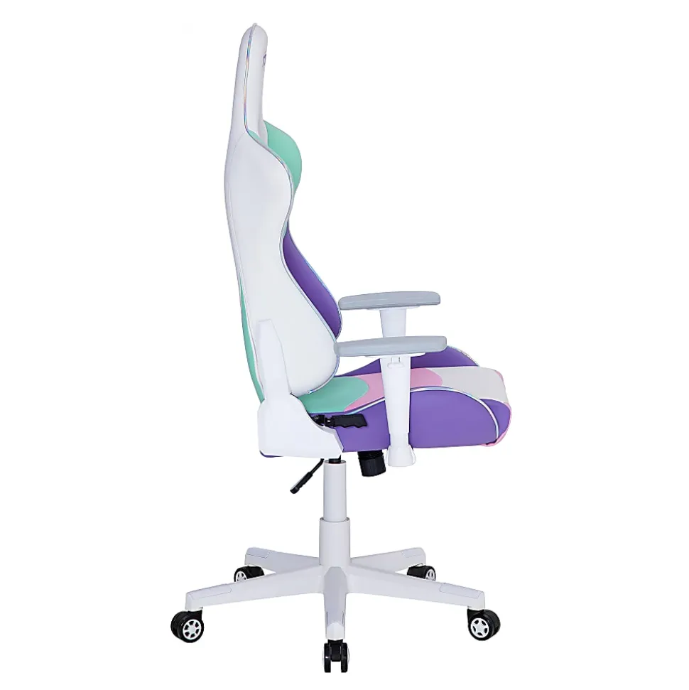 Techni Sport Kawaii Ergonomic Faux Leather Computer Gaming Chair, Multicolor