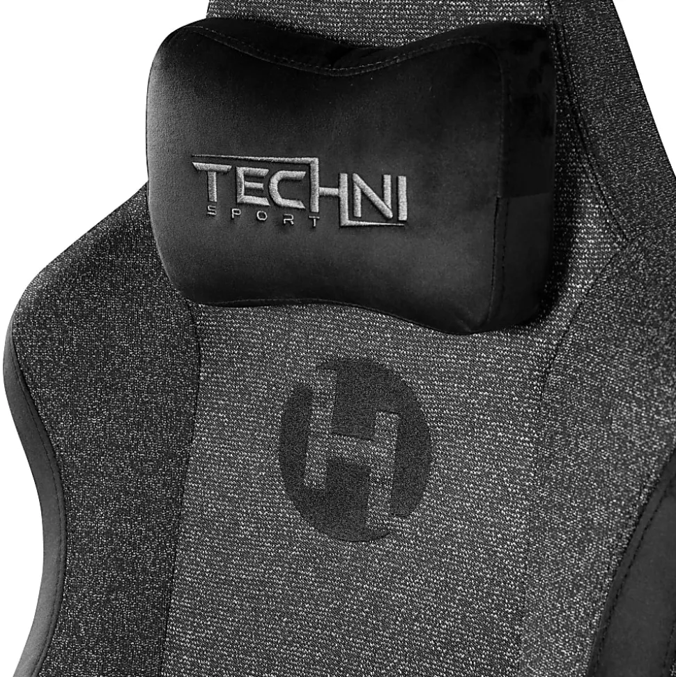 Techni Sport Orion Series Ergonomic Fabric Computer Gaming Chair, Black