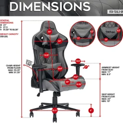 Techni Sport RTA-TSXL3-GRY Computer Gaming Chair