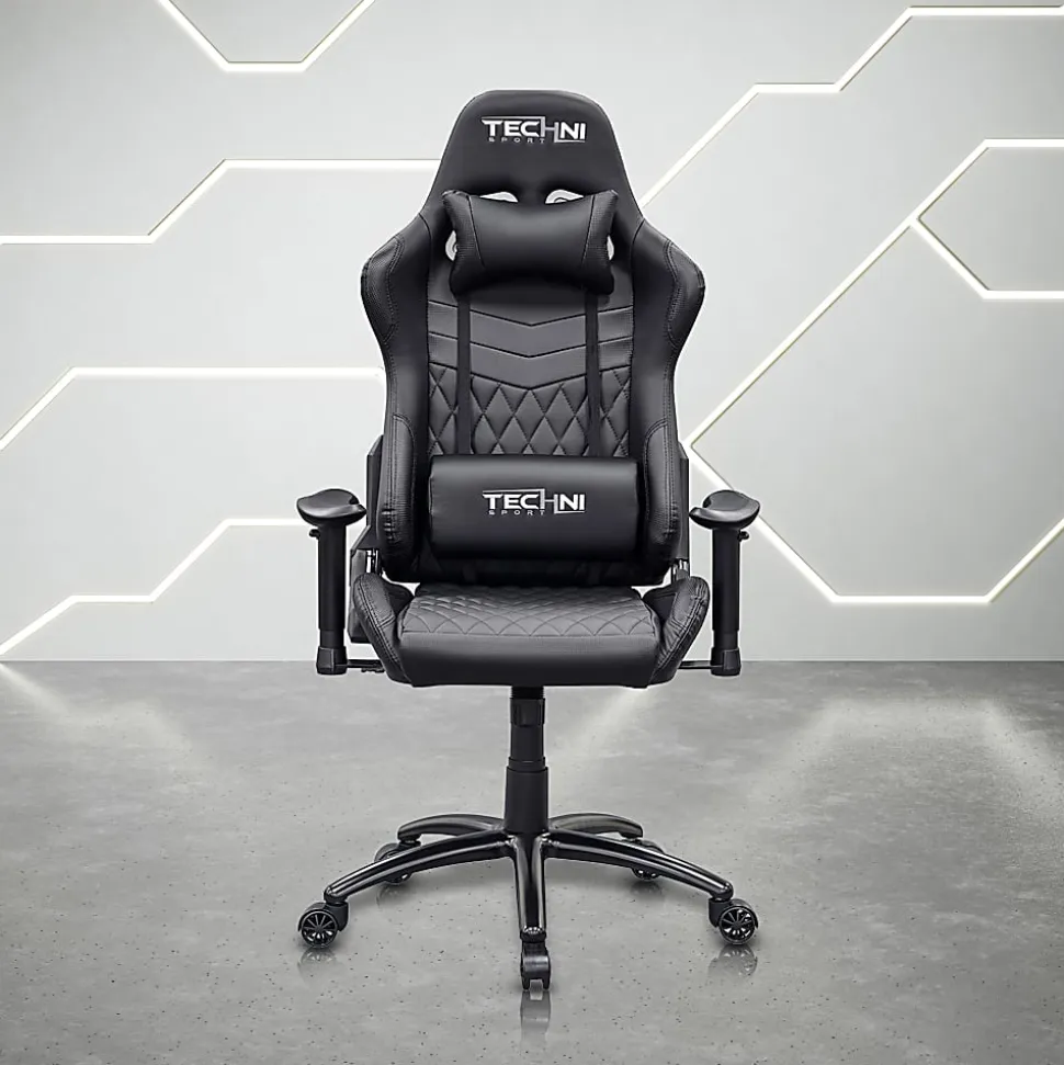 Techni Sport TS51-BK Ergonomic Faux Leather Computer Gaming Chair