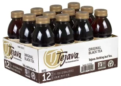 Tejava Original Unsweetened Black Tea Bags, 16.9 Oz, Carton Of 12