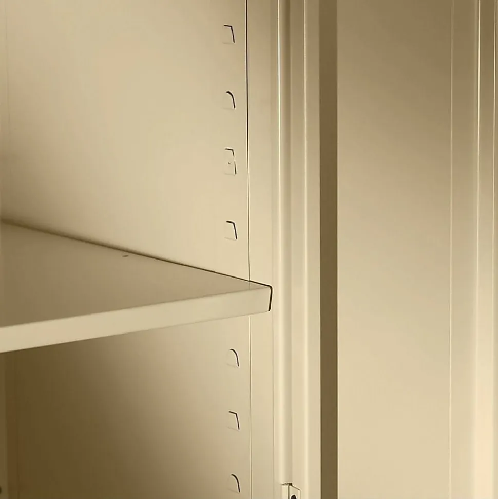 Tennsco Deluxe Steel Storage Cabinet, 4 Adjustable Shelves, 78"H x 36"W x 24"D, Light Gray