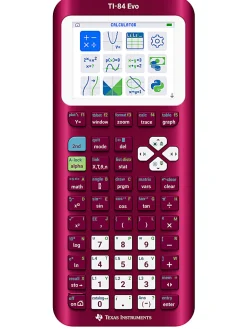 Texas Instruments TI-84 Evo Graphing Calculator, Raspberry Metallic, Total Qty 1