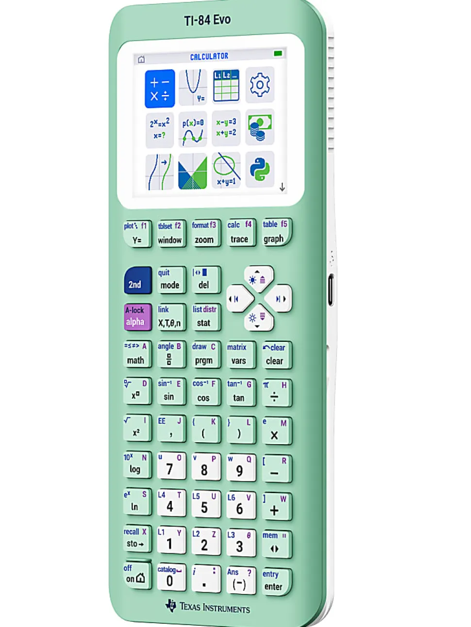 Texas Instruments TI-84 Evo Graphing Calculator, Mint, Total Qty 1