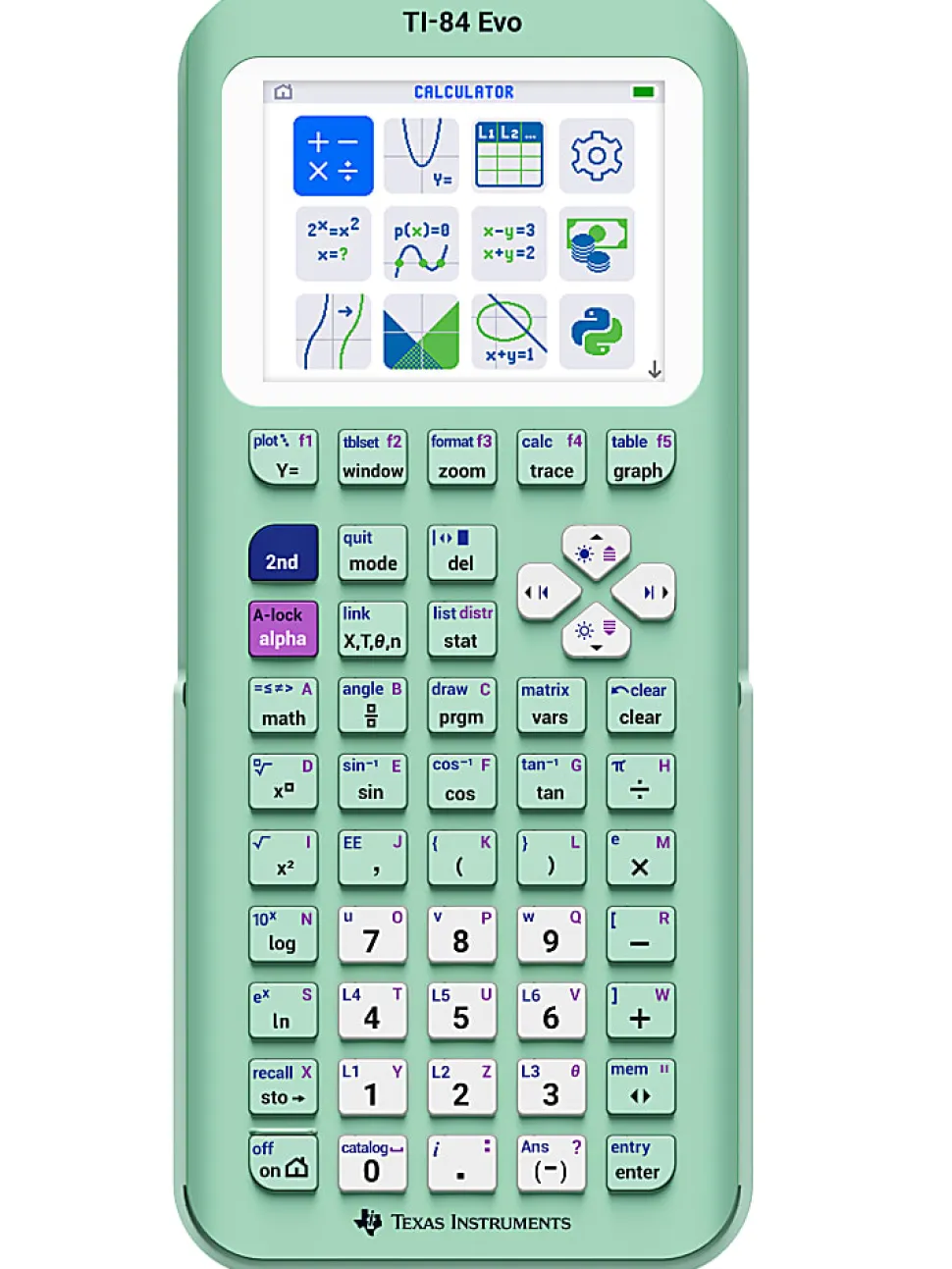 Texas Instruments TI-84 Evo Graphing Calculator, Mint, Total Qty 1