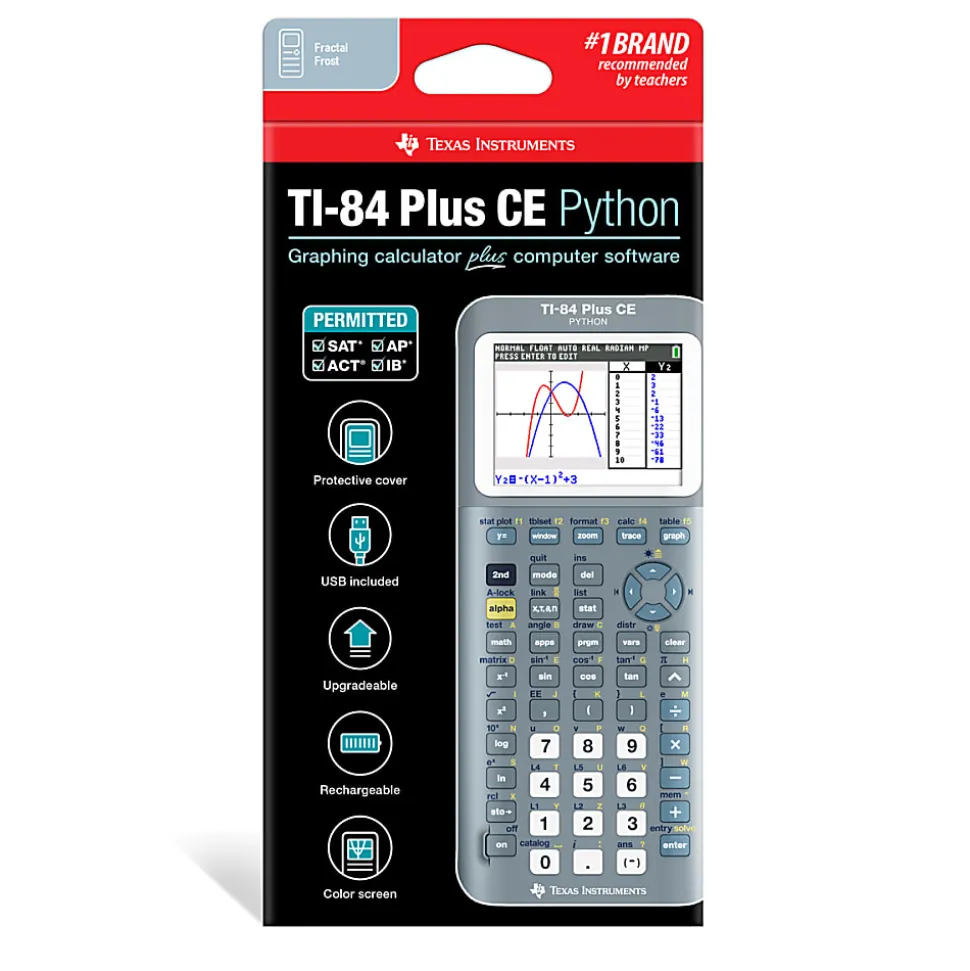 Texas Instruments® TI-84 Plus CE Color Graphing Calculator, Fractal Frost