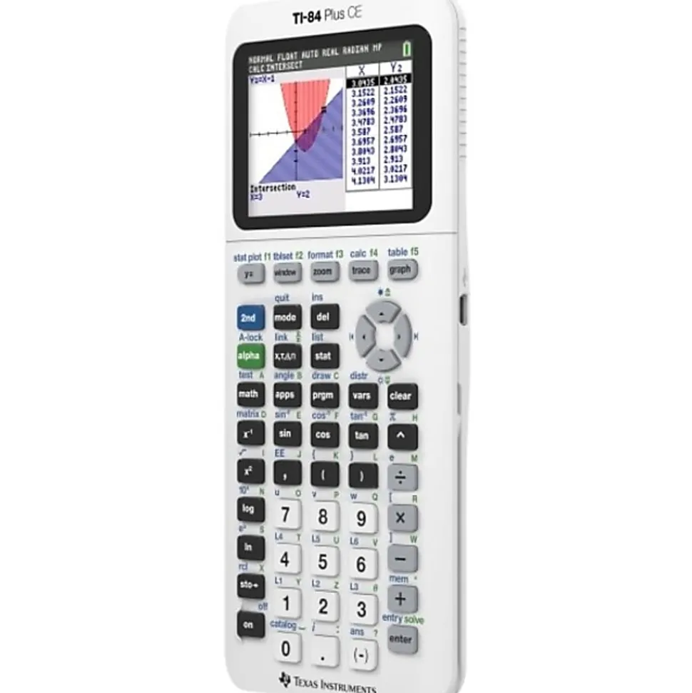 Texas Instruments TI-84 Plus CE Handheld Graphing Calculator, White