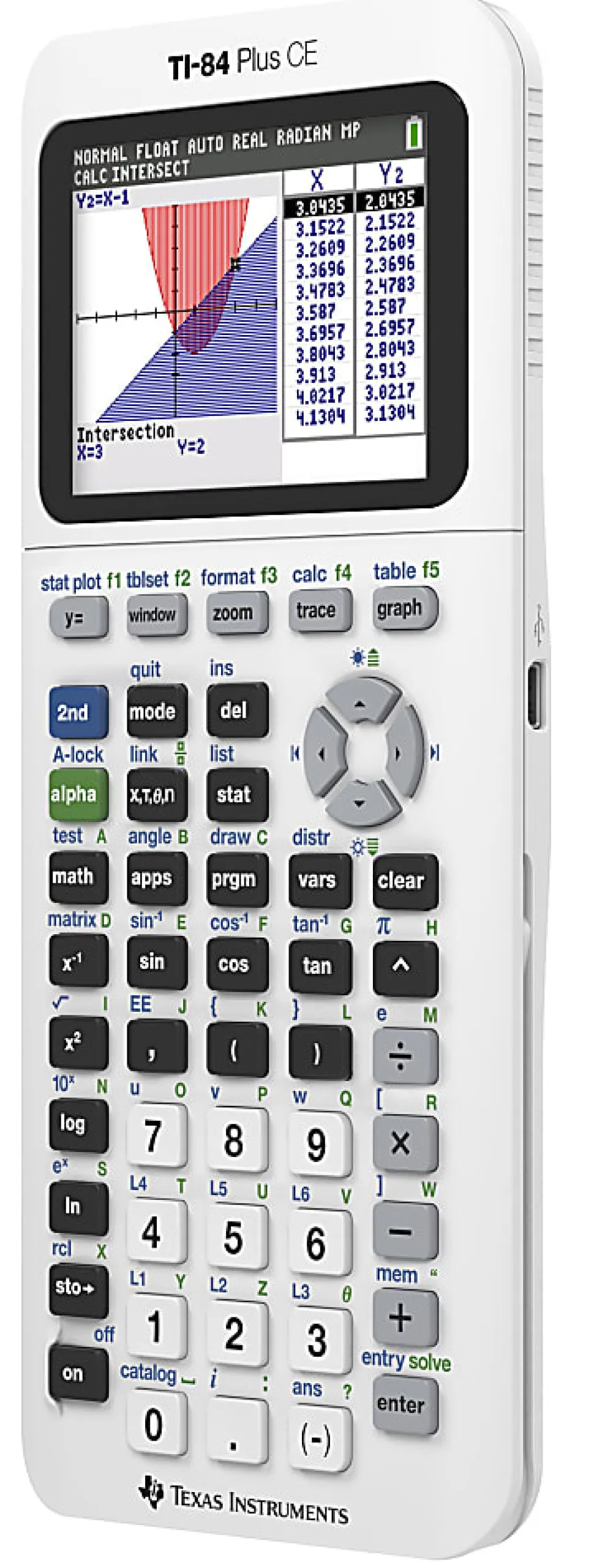 Texas Instruments TI-84 Plus CE Handheld Graphing Calculator, White