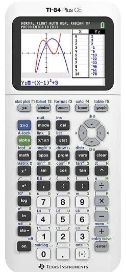 Texas Instruments TI-84 Plus CE Handheld Graphing Calculator, White