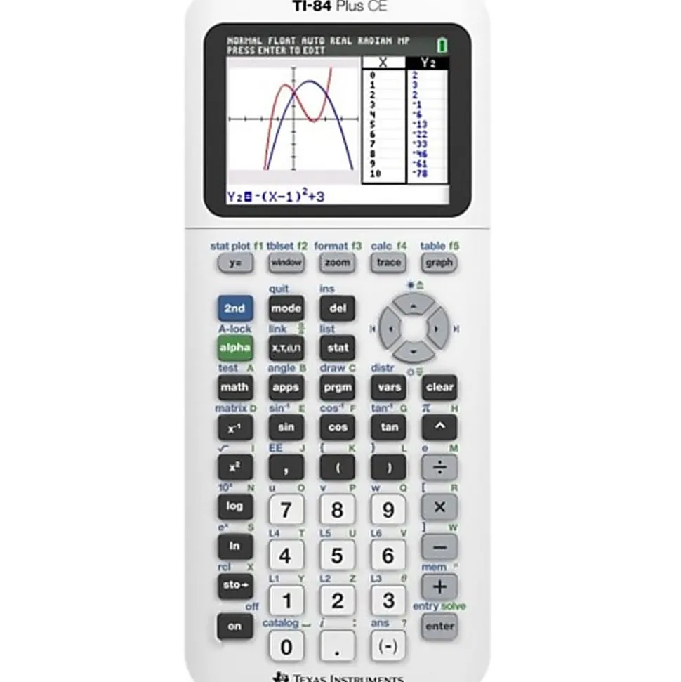 Texas Instruments TI-84 Plus CE Handheld Graphing Calculator, White
