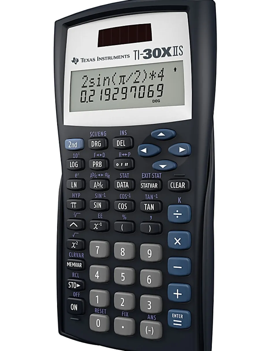 Texas Instruments® TI-30X IIS Solar Scientific Calculator, Black/Blue/White