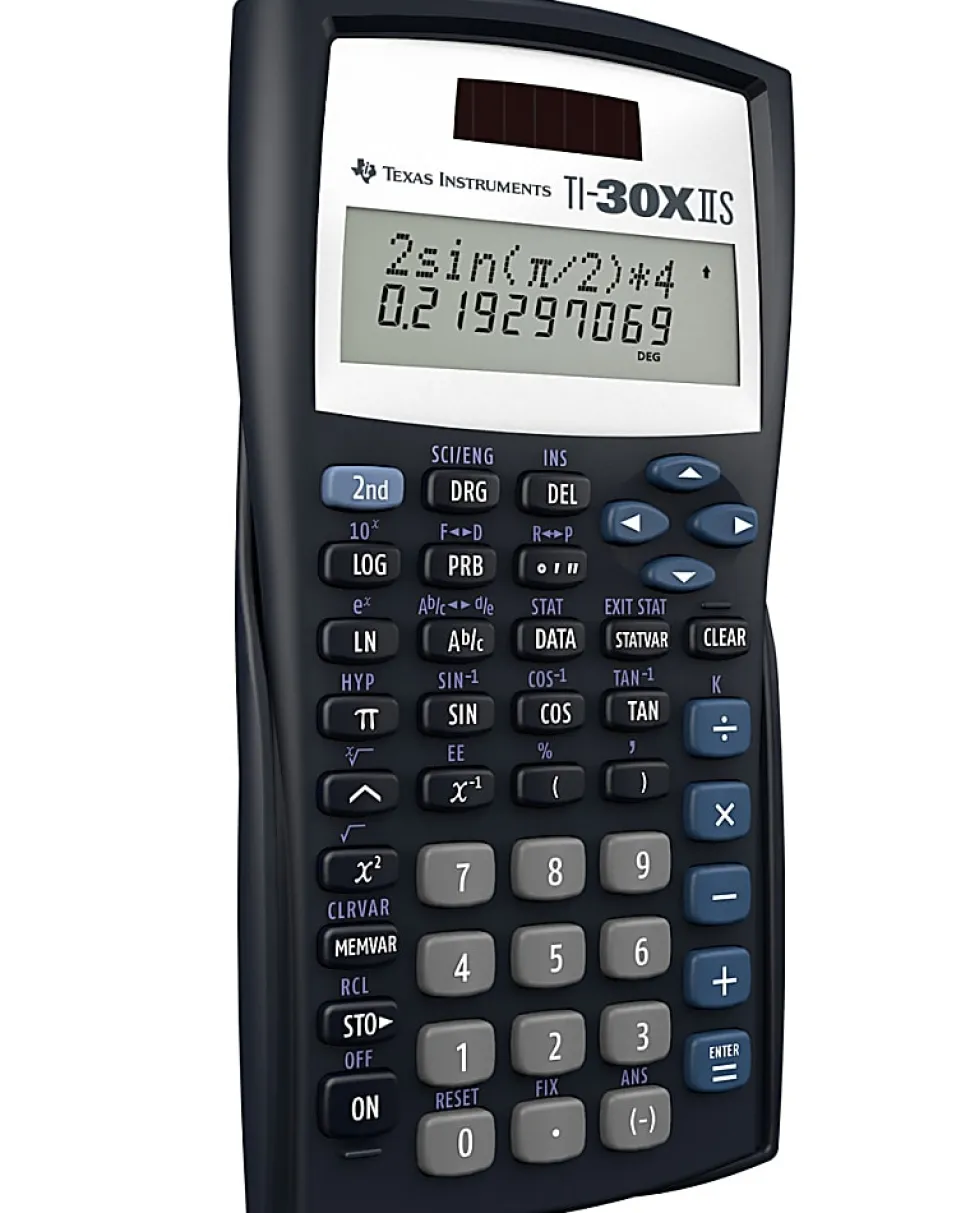 Texas Instruments® TI-30X IIS Solar Scientific Calculator, Black/Blue/White